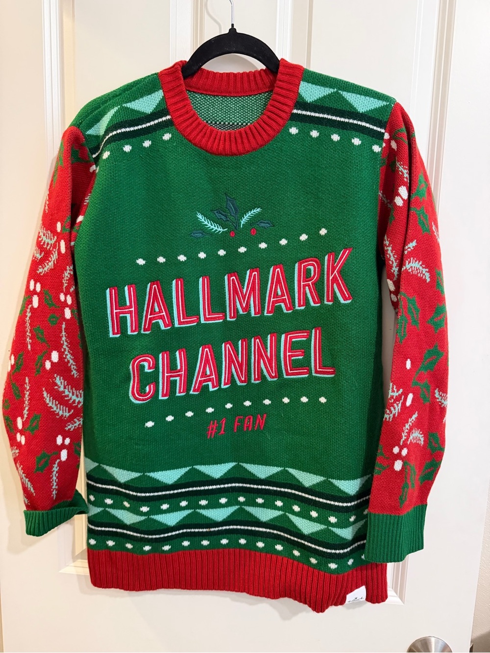 Hallmark Channel #1 fan Christmas sweater size small